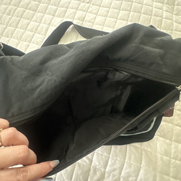 MUDD Messenger Bag Retro Y2K Black Embroidered Satchel Laptop Case Grunge Travel - Picture 6 of 11